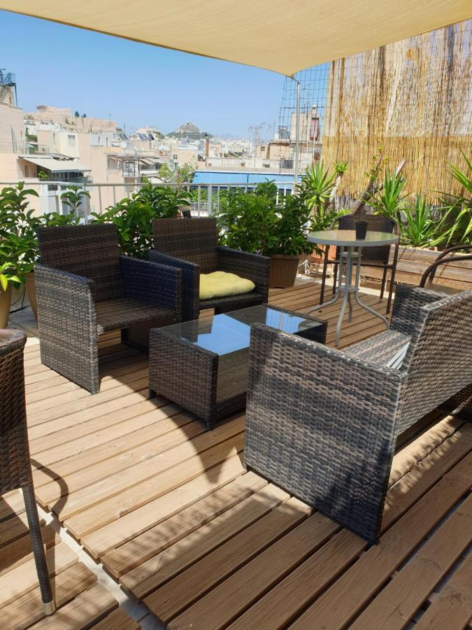 Renovated Studio With Roof Garden Access, 15 M Walk To Acropolis Daire Atina Dış mekan fotoğraf